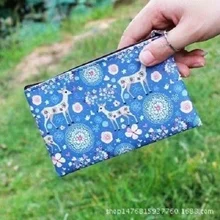  Japanese and Korean Version of Simple Cartoon Student Coin Purse Card Bag Wallet Short Print Coin Purse Ladies Small wallet 