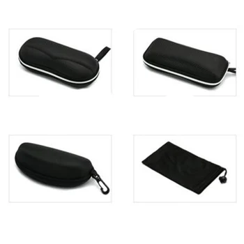 

Simple Style High Quality Microfiber Black Glasses Case Style Optional Flat Mirror Box Glasses Bag Glasses Case Glass Storage