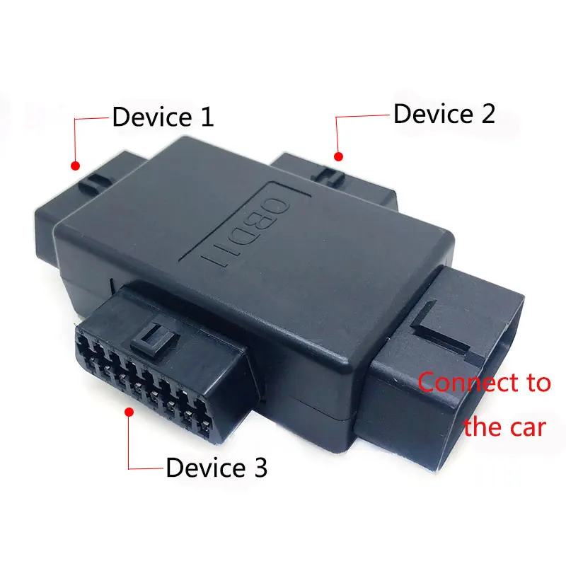 16 Pin OBD2 Автомобильная Соединительная заглушка 1 штекер до 3 Женский ELM327 многофункциональный разъем диагностические кабели инструмент автомобильный Соединительный адаптер