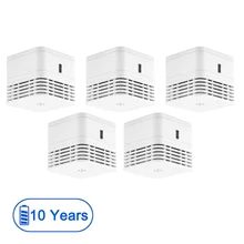 CPVan 5 шт./лот детектор дыма EN14604 CE сертифицированный датчик Пожарной Сигнализации rookmelder 10 jaar пожарный детектор 85 дБ фотоэлектрический для курения