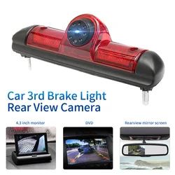 Odomy cámara de visión trasera para coche, accesorio con 3 luces de freno, visión nocturna, impermeable, para Fiat Ducato/Peugeot Boxer/Citroen Jumper