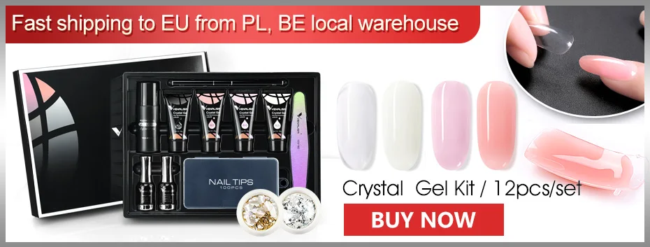 Description Picture 2 of item100pcs Nail Tip VENALISA Hard Poly Assist Tools Extension Nail Gel Clear Camouflage Nail Tip Form Crystal Acrylic gel