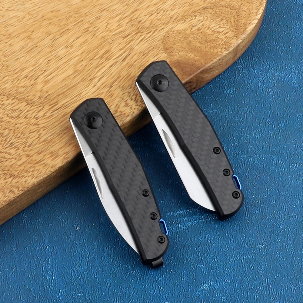 Pocket 0230 folding knife non-slip carbon fiber 20CV blade tactical outdoor camping survival hunting self-defense tool knife 4