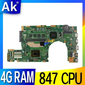 

Akemy S400CA Laptop motherboard for ASUS S400CA S500CA S400C S500C S400 S500 Test original mainboard 4G RAM 847 CPU