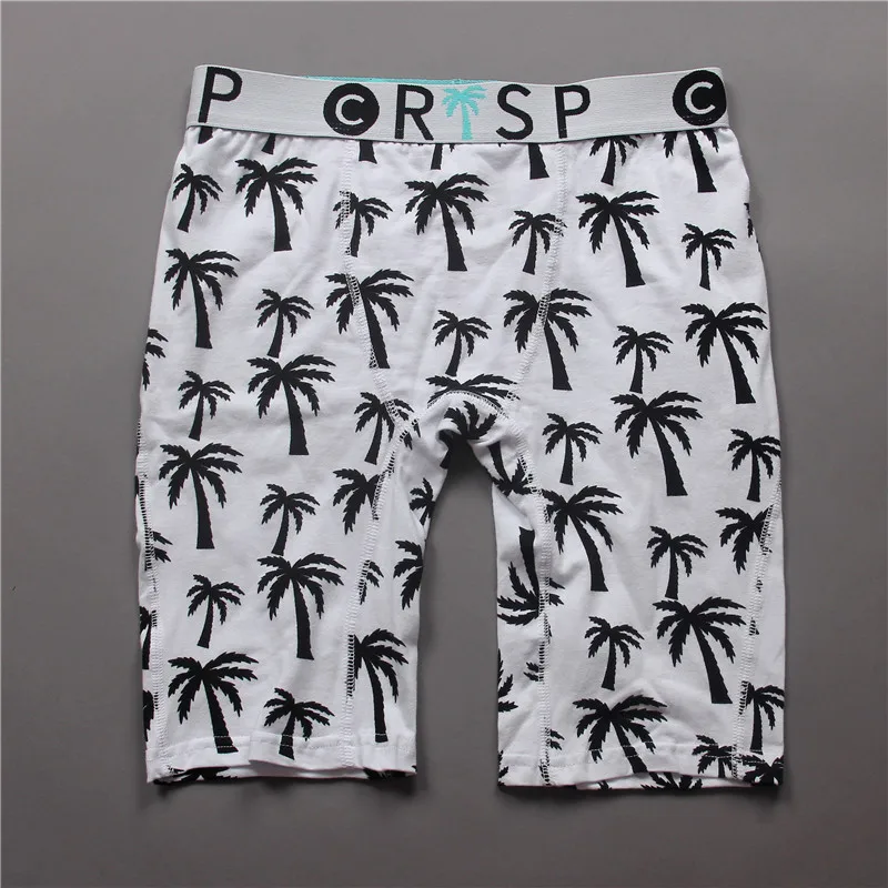 CRISP Men's Hip Hop Underwear Cotton Spandex Long Leg Boxerlong leg