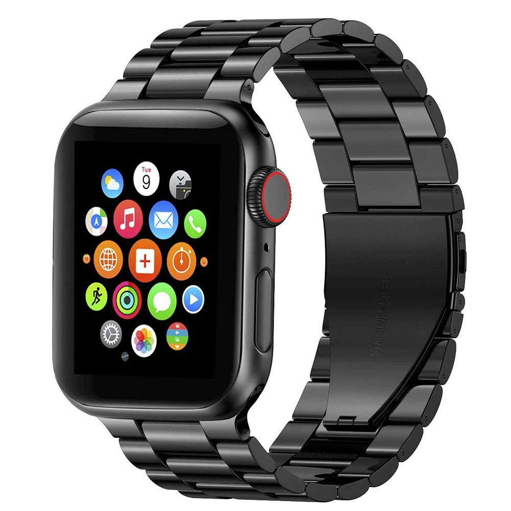 Ремешок из нержавеющей стали для Apple Watch series 5 деловой браслет с звеньями iWatch 40 мм 44