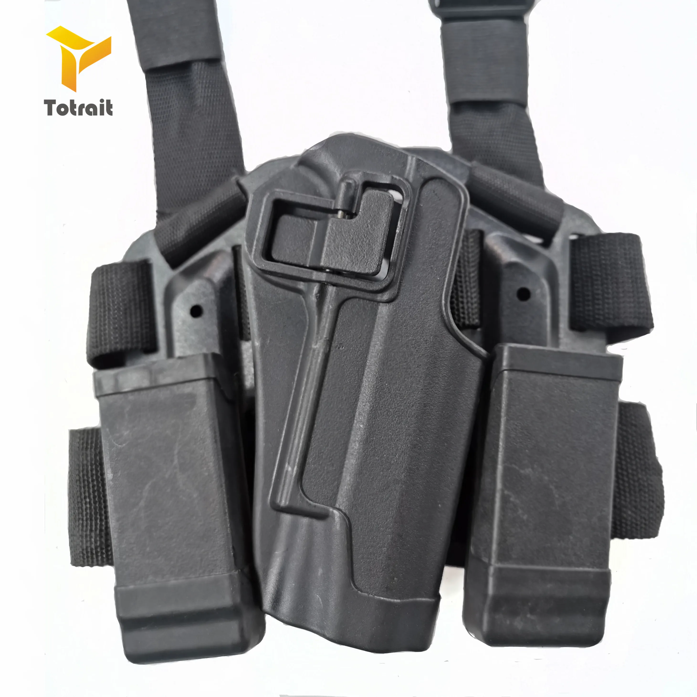Black TOtrait Tactical CQC 1911 Holster Duty Drop Leg Thigh Gun Holster Airsoft Pistol Gun Drop Leg Holster Pouch For - Цвет: Black