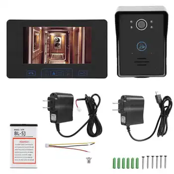 

deurbel met camera 7 inch Wireless Camera Fingerprint Video Doorbell Intercom Digital Door Phone 2.4GHz ring doorbell