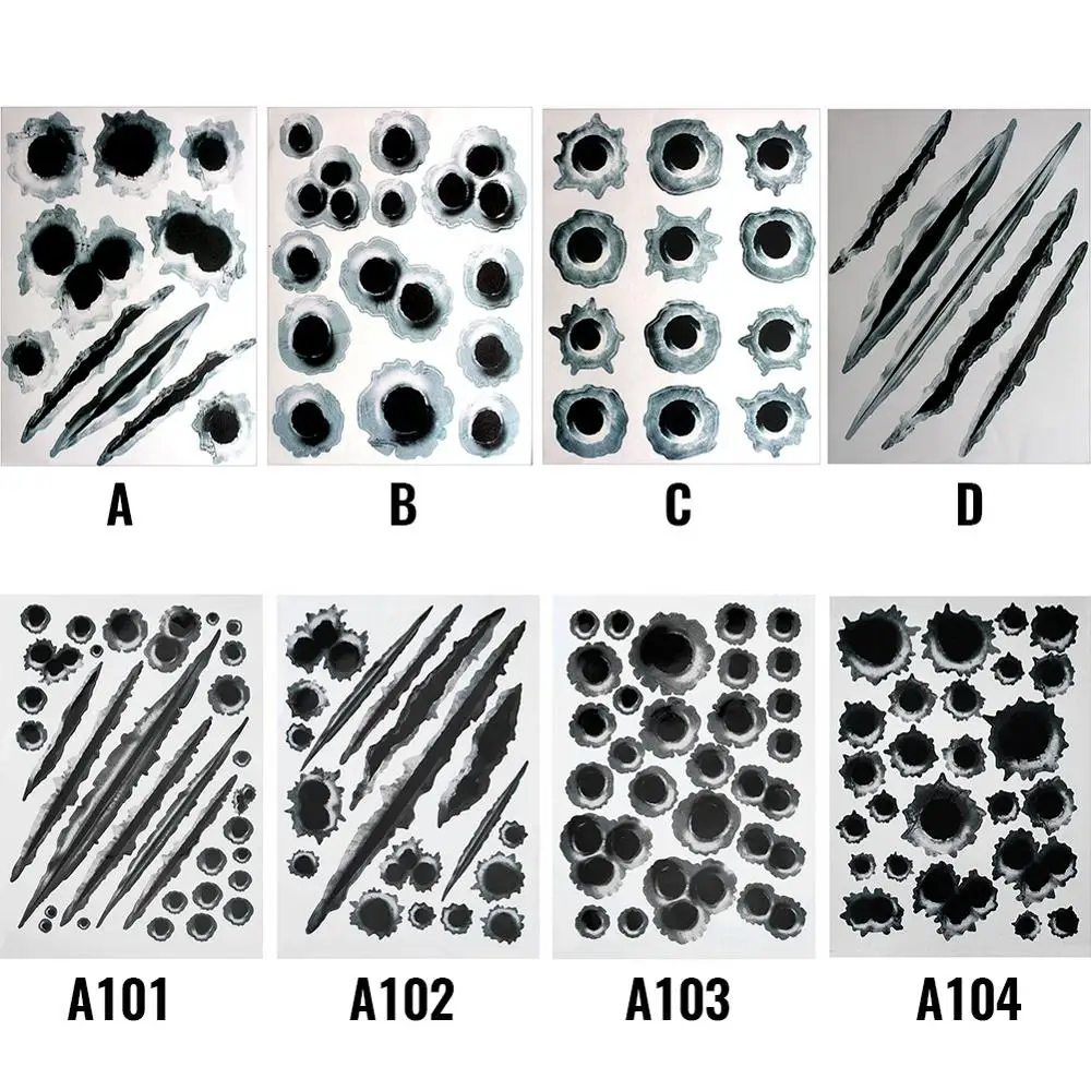 Promotion! Car Side Stickers 3D Bullet Hole Funny Decals Auto Motorcycle Decoration Sticker Styling For Adesivi Per | Автомобили и