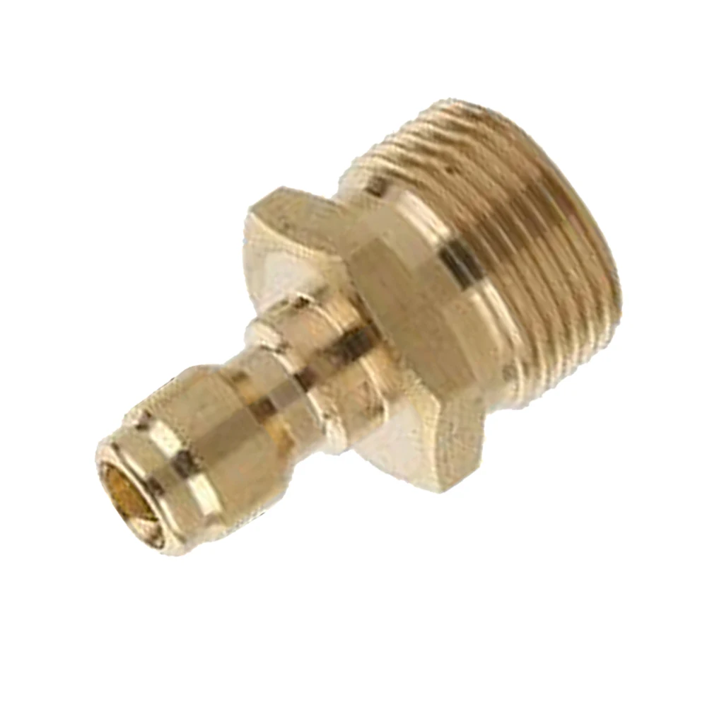 2pcs M22 Male & M22 Female Durable Brass Quick Coupler Garden Hose Adaptor