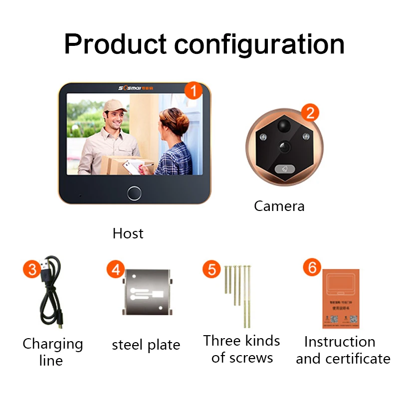 Wireless Wifi Video Intercom Doorbell Video Door Peephole Viewer Door Bell Home Security WIFI Doorbell Camera Motion Detection