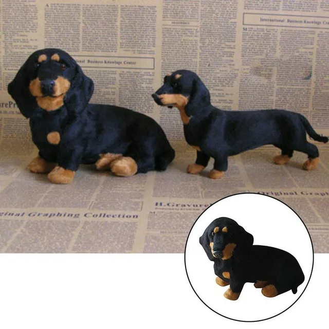 Realistic Dachshund Simulation Black Dog Toy Animal Dog Cute Puppy Dog Children Gift At Home Decoration Husky Dachshund 5