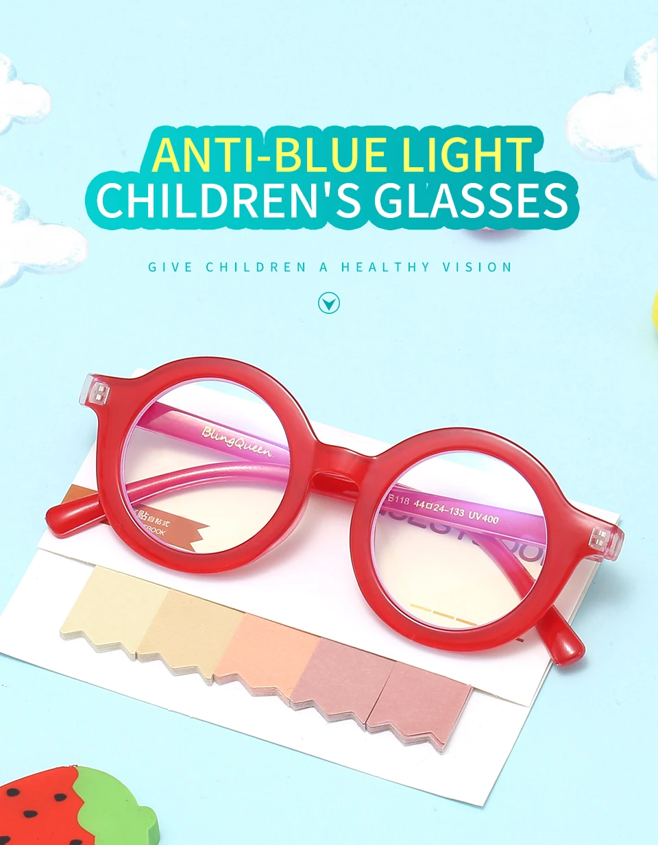 Винтажный детский анти синий светильник очки компьютерные очки анти синий светильник блокирующие очки
