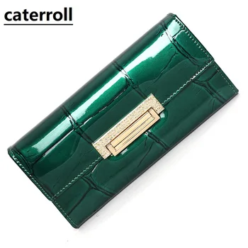 Portafoglio in pelle di mucca Portafogli da donna in vera pelle di marca di lusso da donna Borsa lunga in pelle da donna Portamonete classico alla moda