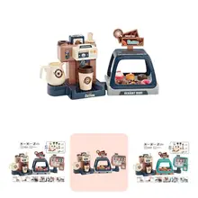 

Fully Equipped Sound Effects Lightweight Coffee Machine Three-in-one Combo Set Toy Pretend Play Toy for Kids