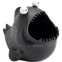 Tao Fan Creative Cute Animal Ceramic Ashtray Piranha Desktop Office Decoration Household Windproof and Fly Ash Car Small Ashtray 2