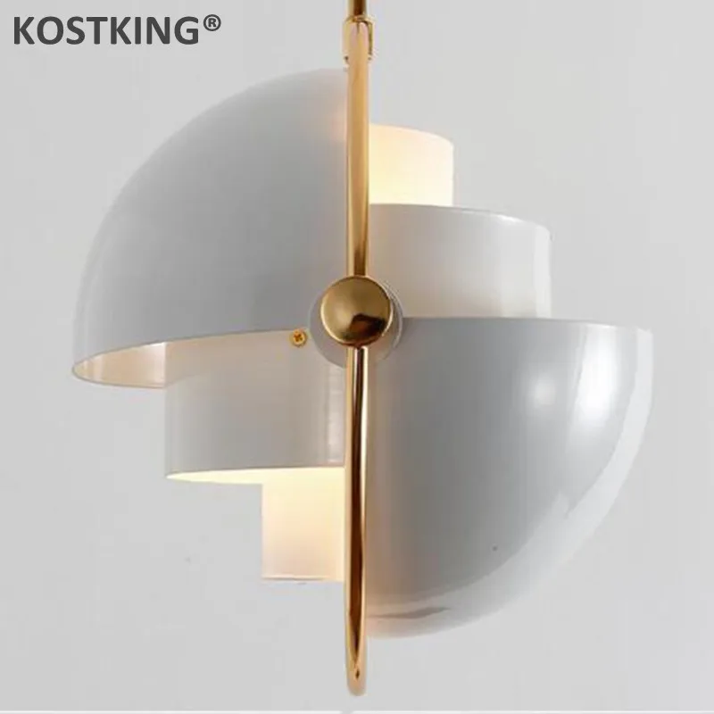 KOSTKING Designer post-modern bar pendant light restaurant study bedroom bedside creative personality semicircular Pendant Lamp