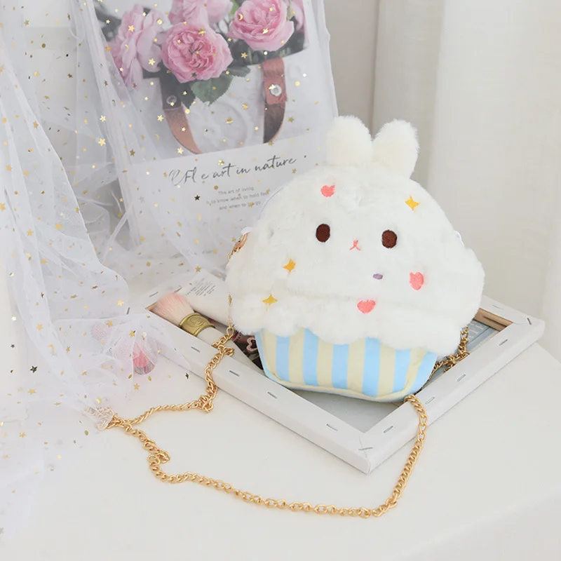 White Rabbit Iron Милый Единорог Кролик плюшевая сумка на плечо игрушки Kawaii торт Единорог Кролик плюшевая сумка подарок на день рождения Рождество для девушки - Цвет: White Rabbit Iron