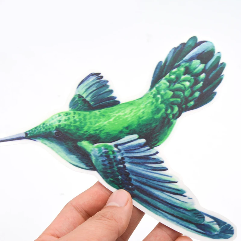 Glass Decals Hummingbird Painting Stickers Non Adhesive Anti-collision Window Clings 6pcs
