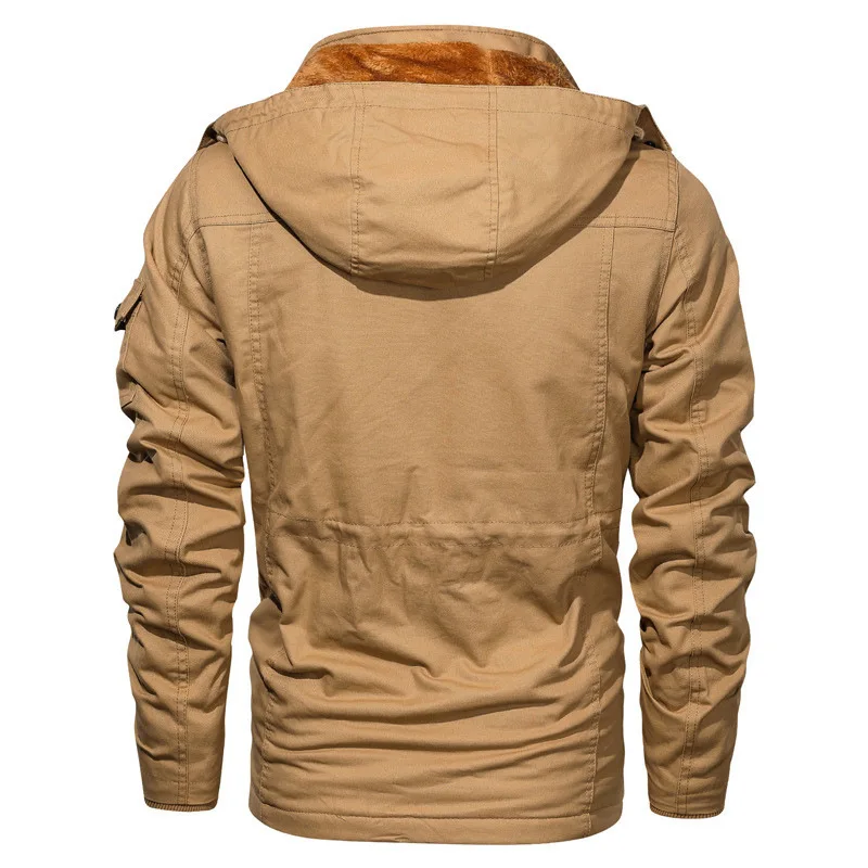 new winter casual large size hooded men's high quality Harajuku jacket plus velvet thick fashion casual long coat