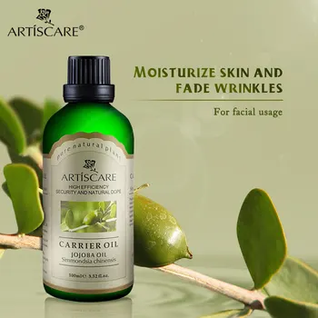 

Moisturize skin Fade wrinkles 100% Natural Jojoba Base oil 100ml for body care massaging oil Keep skin hydrated SPA carrier oil