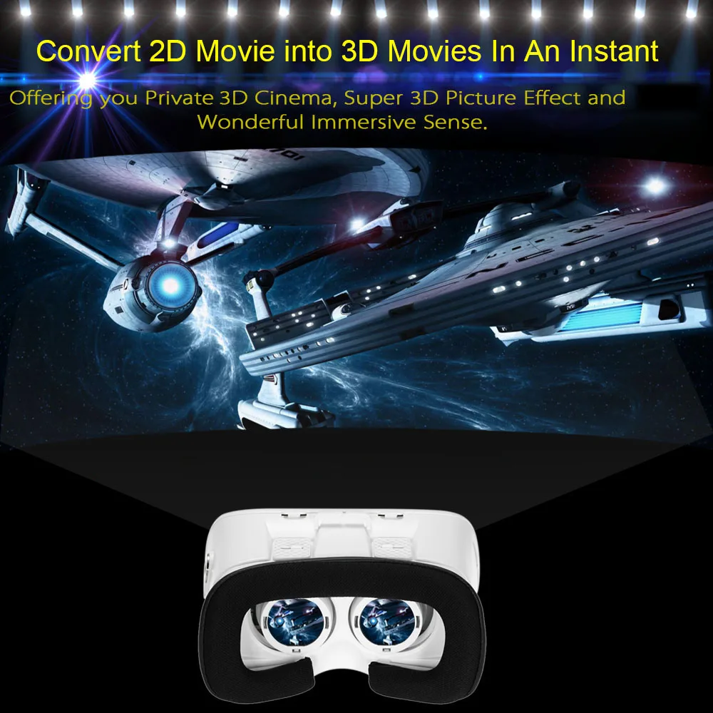 Arealer VR Очки виртуальной реальности Гарнитура 3D очки DIY 3D кино игры очки для iPhone samsung/Все 3,5~ 6," смартфонов