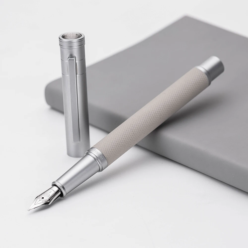 Hongdian Metal Fountain Pen White Forest Iridium EF/F/Bent Nib Beautiful Tree Texture Excellent Business Office Writing Gift Pen Hongdian Metal Fountain Pen White Forest Iridium EF/F/Bent Nib Beautiful Tree Texture Excellent Business Office Writing Gift Pen