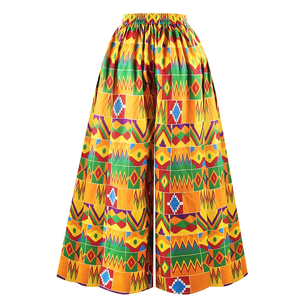Fadzeco африканская новая женская одежда Дашики брюки с принтом широкие брюки женские брюки с высокой талией африканские платья для женщин