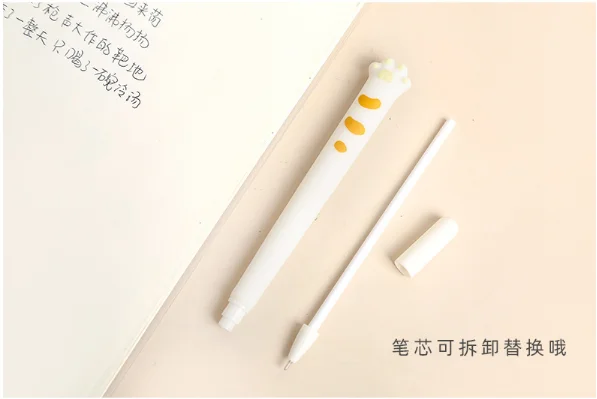 Gel Pen Wholesale Cute Cat Claws Soft Glue Neutral Pen Students Creative Pen Stationery Writing Tools 40pcs/Lot 0.5mm GP658
