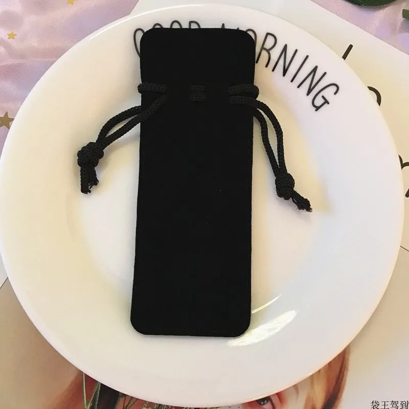 500pcs high quality velvet drawstring jewerly bag pouch for cosmetic necklace storage and packaging with custom logo