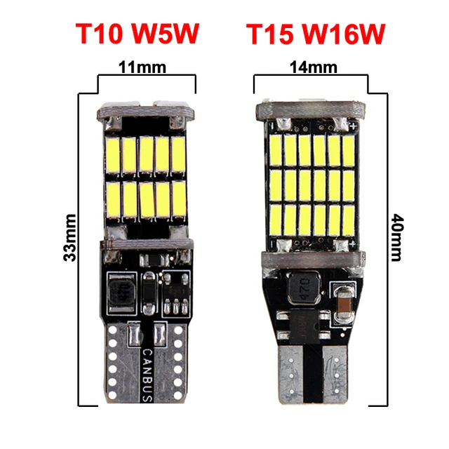 Bombilla Led T10 W5W T15 W16W Canbus 230Lm Posición Matrícula Coche