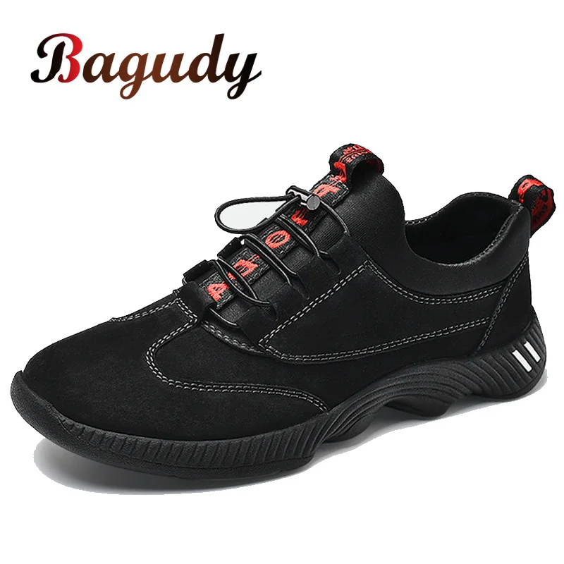 

2019 fashion Men's Sneakers leather casual shoes high quality men skateboarding shoes Non-slip Flats Moccasins big size 38-46