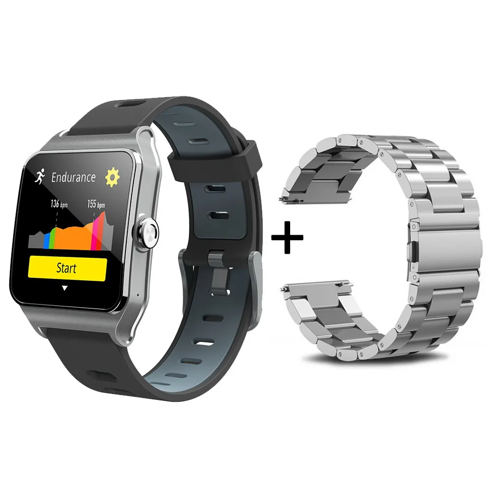 Гарантия 1 год BR3 gps 17 видов спорта Smart Band Bluetooth ч Strava браслет IP68 Водонепроницаемый Фитнес трекер Для мужчин часы - Цвет: Gray and silver1