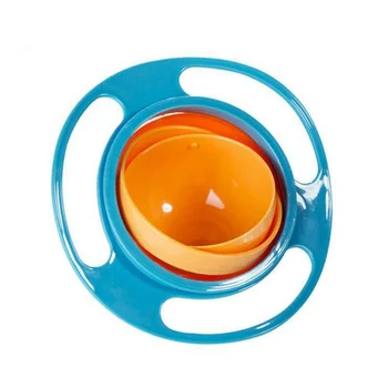 

360 Degrees Baby Anti-spill Feeding Food Gyro Bowl Dishes Rotating Bowl baby plate