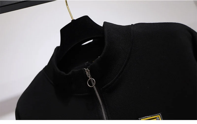 Mferlier негабаритных флис Swearshirt для женщин молнии Стенд воротник Твердые с длинным рукавом Тонкий 6XL 7XL 8XL дамы тепловые зимние топы