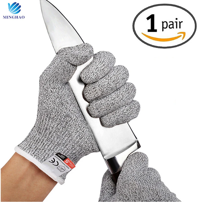 Gloves Household Cleaning Tools HPPE Grade Resistant Gloves Kitchen Butcher Five-Level Cut-Resistant Protective Glove