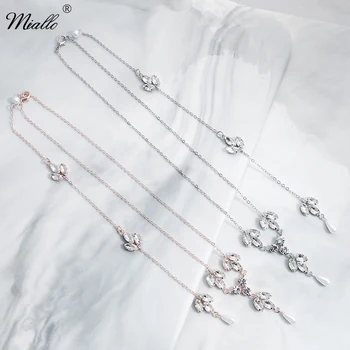 

Miallo Fashion Crystal Backdrop Necklace for Women Accessories Bridal Wedding Long Backless Necklaces Luxury Prom Jewelry Gifts
