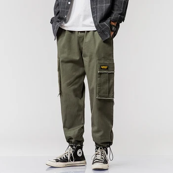 

spring 2020 plus size japanese cargo casual grey P41 mens pants casual brand pant for men