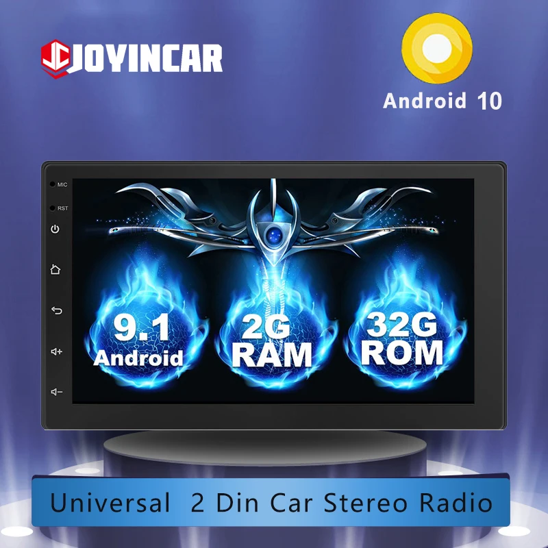 

JOYINCAR Android 10 2 Din Car Radio 7" Car Multimedia Player Universal Auto Stereo GPS for Volkswagen Nissan Hyundai Kia Toyota