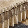3 Pcs Bed Spreads European Luxury Bed Skirt Thicken Beautiful Cal King Size Bedding Havy Sheets Bedspreads Queen/King Size ► Photo 2/6