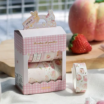 

10Roll/Pack Peach Pink Style Washi Tape Paper Adhesive Tape DIY Scrapbooking Sticker Label Masking Tape Study Office Stationery