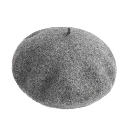 Dark Gray Женская зимняя теплая одноцветная искусственная шерсть Регулируемый берет шапка Кепка художника осенняя и зимняя шапка художника Рождественский подарок новинка - Цвет: Dark Gray