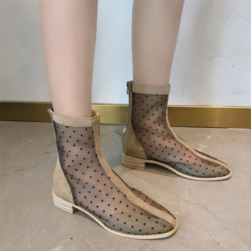 Mhysa 2019New Martin boots new version matching skirt boots polka dot short boots ladies boots Fashion Women's boots Ankle boots
