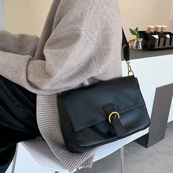 

Casual Ladies Bags Fashion Net Red Wide Shoulder Strap Shoulder Messenger Bag All-matching Ins 2020 Hard Work That Trendy Women