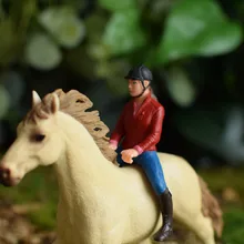 ПВХ фигурка модель игрушка лошадь+ всадник