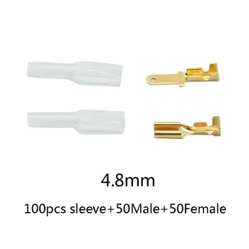 

Male/Female Spade Crimp Terminals Electrical Insulating Sleeve Wire Wrap Connector for 22-16 AWG 0.5mm2-1.5mm2