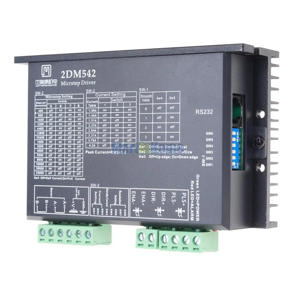 DIY 5 осевой набор драйверов с ЧПУ цифровой шаговый Драйвер 2DM542 24VDC 4.2A & Breakout Board для