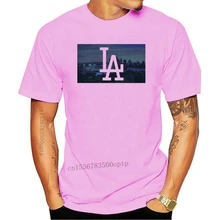 Nowa koszula Dodgers Los Angeles stadion prezent LA Los Angeles Skyline męska koszulka tanie i dobre opinie CASUAL SHORT CN (pochodzenie) COTTON Cztery pory roku Na co dzień Z okrągłym kołnierzykiem 2018 men women Sukno Drukuj