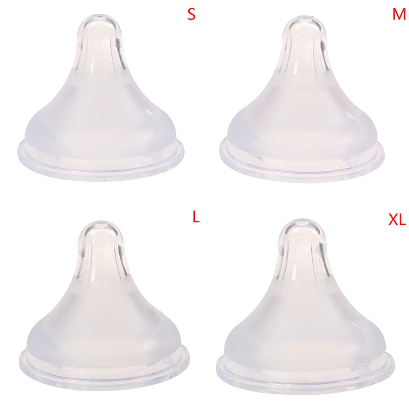 Baby Newborns Soft Safety Liquid Silicone Pacifier Nipple Natural Flexible Replacement Accessories For Wide Mouth Milk Bottle