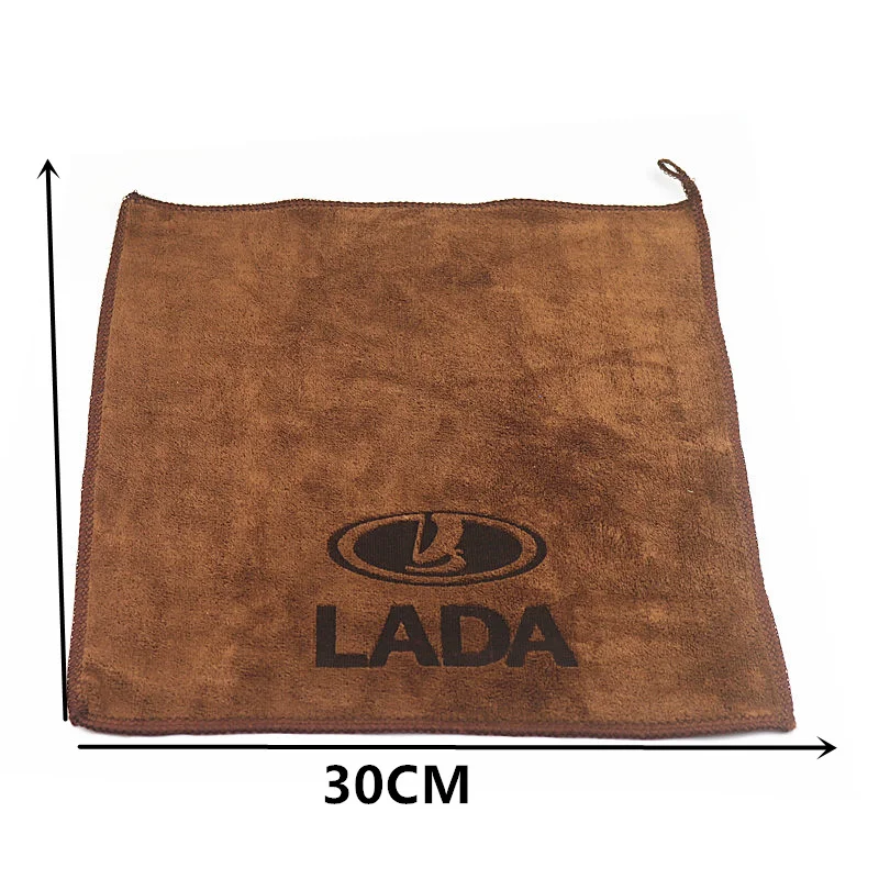 30*30 см Автомобильная наклейка моющее полотенце из микрофибры для чистки автомобиля для Lada Niva kalina priora granta largus ВАЗ samara автомобильный Стайлинг